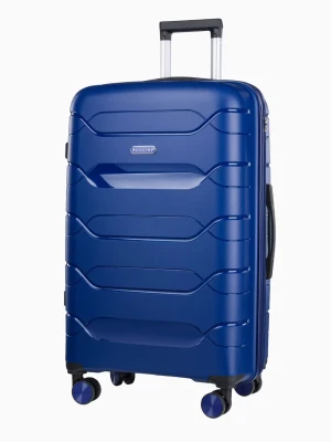 Duża walizka z polipropylenu granatowa Puccini