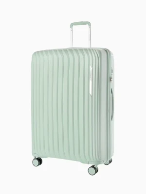 Duża walizka z polipropylenu ze żłobieniami miętowa Puccini