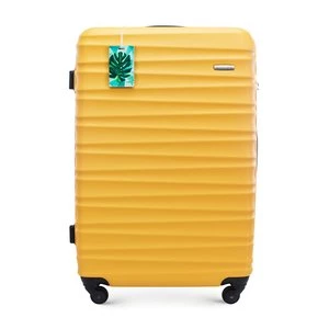 Duża walizka z zawieszką żółta Wittchen