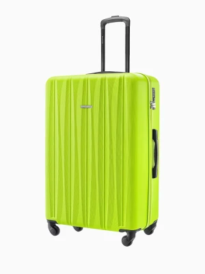 Duża walizka ze żłobieniami limonkowa Puccini