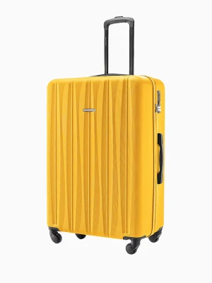 Duża walizka ze żłobieniami żółta Puccini