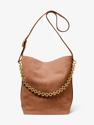 Duża zamszowa torba tote Nolita Michael Kors BRĄZOWY (Brązowy)