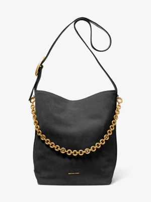 Duża zamszowa torba tote Nolita Michael Kors CZARNY (Czarny)