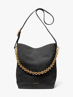 Duża zamszowa torba tote Nolita Michael Kors CZARNY (Czarny)