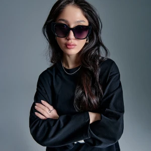 Duże okulary przeciwsłoneczne z polaryzacją czarne House