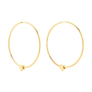 Duże złote kolczyki z gwiazdkami SOTHO