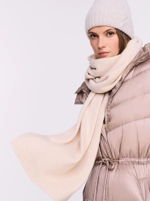 Duży beżowy szal z wełny TARANKO