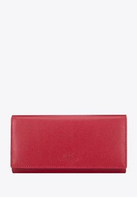 Duży damski portfel ze skóry czerwony Wittchen