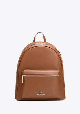 Duży plecak damski ze skóry naturalnej groszkowej jasny brąz Wittchen