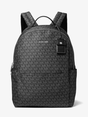 Duży plecak Sable z nadrukiem w charakterystyczne logo Michael Kors CZARNY (Czarny)
