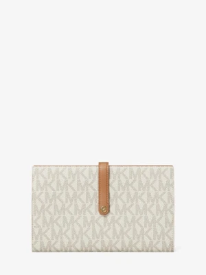 Duży podróżny portfel Jet Set z charakterystycznym logo Michael Kors