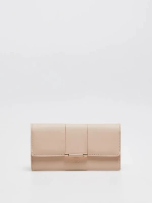 Duży portfel beżowy Moodo