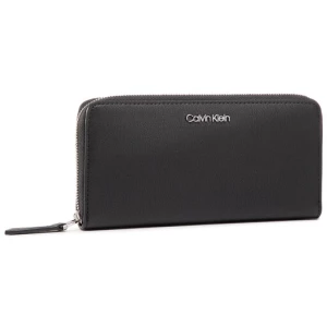 Duży Portfel Damski Calvin Klein Ck Must Ziparound Lg K60K606698 Czarny