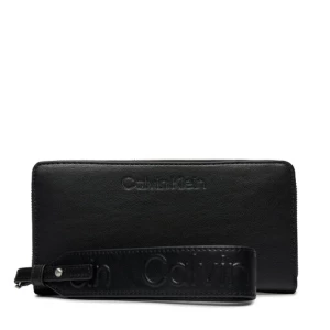 Duży Portfel Damski Calvin Klein Gracie Wallet W/Strap Lg K60K611388 Czarny
