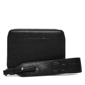 Duży Portfel Damski Calvin Klein Gracie Wallet W/Strap Md K60K611387 Ck Black BEH