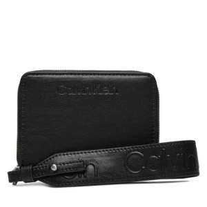 Duży Portfel Damski Calvin Klein Gracie Wallet W/Strap Md K60K611387 Czarny