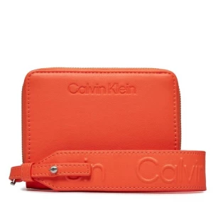 Duży Portfel Damski Calvin Klein Gracie Wallet W/Strap Md K60K611387 Flame SA3