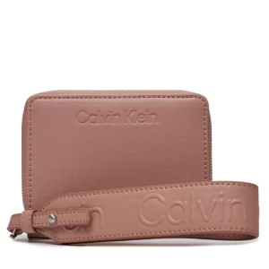 Duży Portfel Damski Calvin Klein Gracie Wallet W/Strap Md K60K611387 Różowy