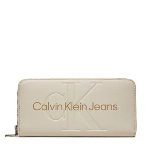 Duży Portfel Damski Calvin Klein Jeans K60K607634 Écru