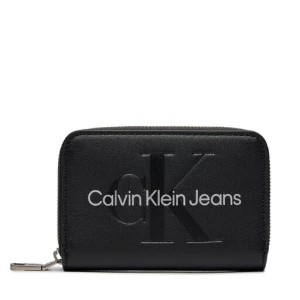 Duży Portfel Damski Calvin Klein Jeans Sculpted Med Zip Around Mono K60K607229 Czarny