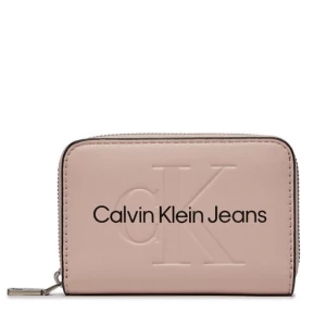 Duży Portfel Damski Calvin Klein Jeans Sculpted Med Zip Around Mono K60K607229 Pale Conch TFT