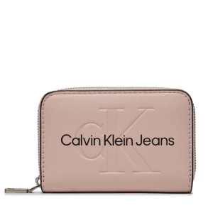 Duży Portfel Damski Calvin Klein Jeans Sculpted Med Zip Around Mono K60K607229 Różowy