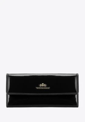 Duży portfel damski rozkładany ze skóry lakierowanej Wittchen