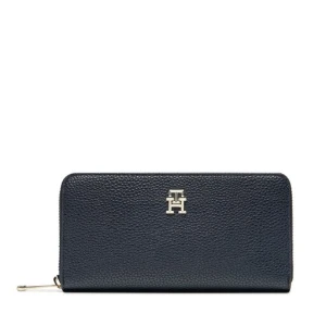 Duży Portfel Damski Tommy Hilfiger Emblem AW0AW15181 Granatowy