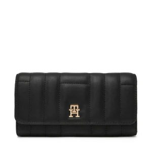 Duży Portfel Damski Tommy Hilfiger Feminine Lrg Flap AW0AW17475 Czarny