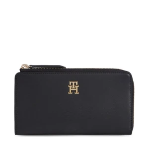 Duży Portfel Damski Tommy Hilfiger Th Feminine Large Slim Wallet AW0AW14890 Czarny