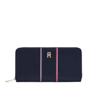 Duży Portfel Damski Tommy Hilfiger Th Icon Lrg Za Nylon Corp AW0AW17954 Granatowy
