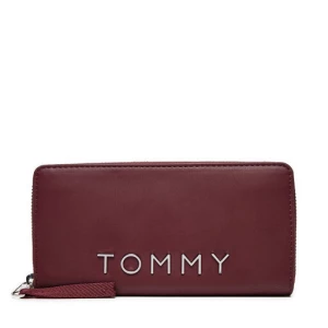 Duży Portfel Damski Tommy Jeans AW0AW16485 Bordowy