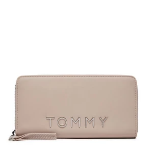 Duży Portfel Damski Tommy Jeans AW0AW16485 Écru