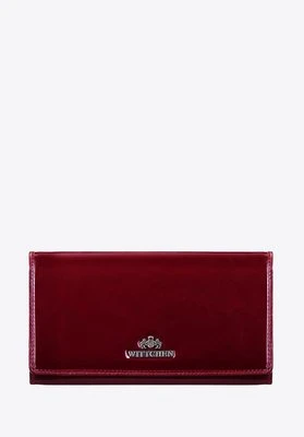 Duży portfel damski ze skóry lakierowanej bordowy Wittchen