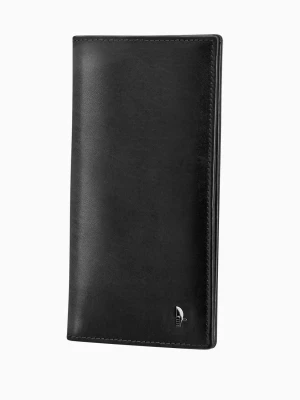 Duży portfel damski ze skóry naturalnej w kolorze czarnym Puccini