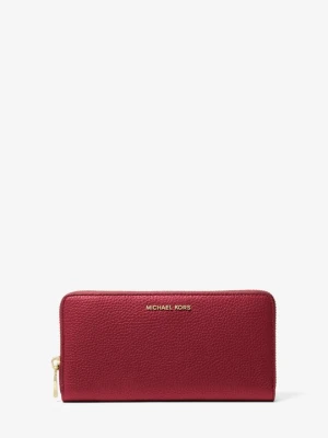 Duży portfel Jet Set ze skóry groszkowej Michael Kors CIEMNOCZERWONY (Czerwony)