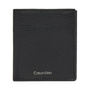 Duży Portfel Męski Calvin Klein Ck Leather Comp Trifold W C &Car LV04D1029G Czarny