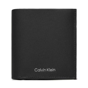 Duży Portfel Męski Calvin Klein Ck Must Trifold 6Cc W/ Coin K50K511382 Czarny
