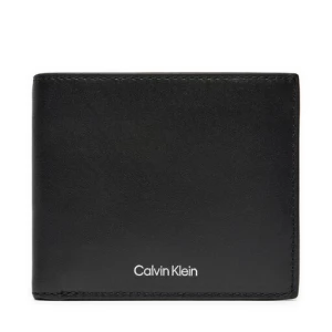 Duży Portfel Męski Calvin Klein Ck Sleek Bifold 5cc W/Coin K50K512691 Czarny