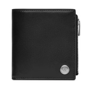 Duży Portfel Męski Calvin Klein Jeans Hardware Compact Zip Walle LV04G1078G Czarny