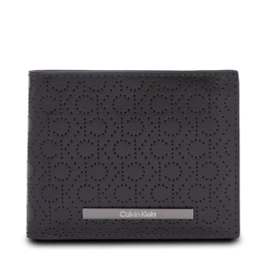 Duży Portfel Męski Calvin Klein Modern Bar Bifold 6Cc W/Bill K50K511834 Czarny