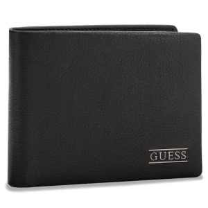 Duży Portfel Męski Guess New Boston Flat Billfold SM2511 LEA27 Czarny