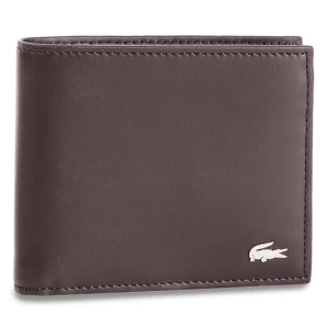 Duży Portfel Męski Lacoste Large Billfold & Coin NH1112FG Brązowy