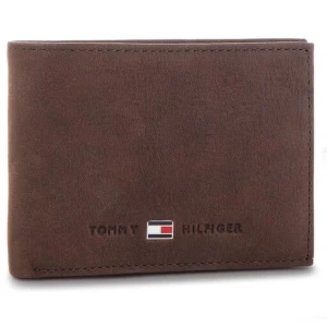 Duży Portfel Męski Tommy Hilfiger Johnson Mini CC Flap AM0AM00662 Brązowy