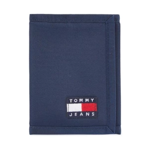 Duży Portfel Męski Tommy Jeans Tjm Ess Daily Nylon Trifold AM0AM12083 Granatowy