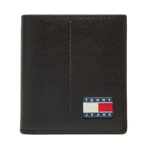 Duży Portfel Męski Tommy Jeans Tjm Heritage Leather Cc & Coin AM0AM13408 Czarny
