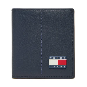 Duży Portfel Męski Tommy Jeans Tjm Heritage Leather Cc & Coin AM0AM13408 Granatowy