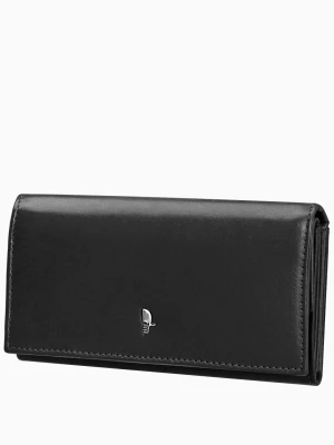 Duży skórzany portfel damski w kolorze czarnym Puccini