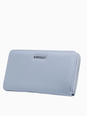 Duży szary portfel damski ze skóry ekologicznej Puccini