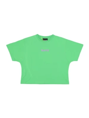 Duży T-shirt z logo Lime/Liliowy Disclaimer